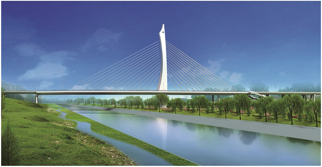 青海省西宁市通海路湟水河斜拉桥